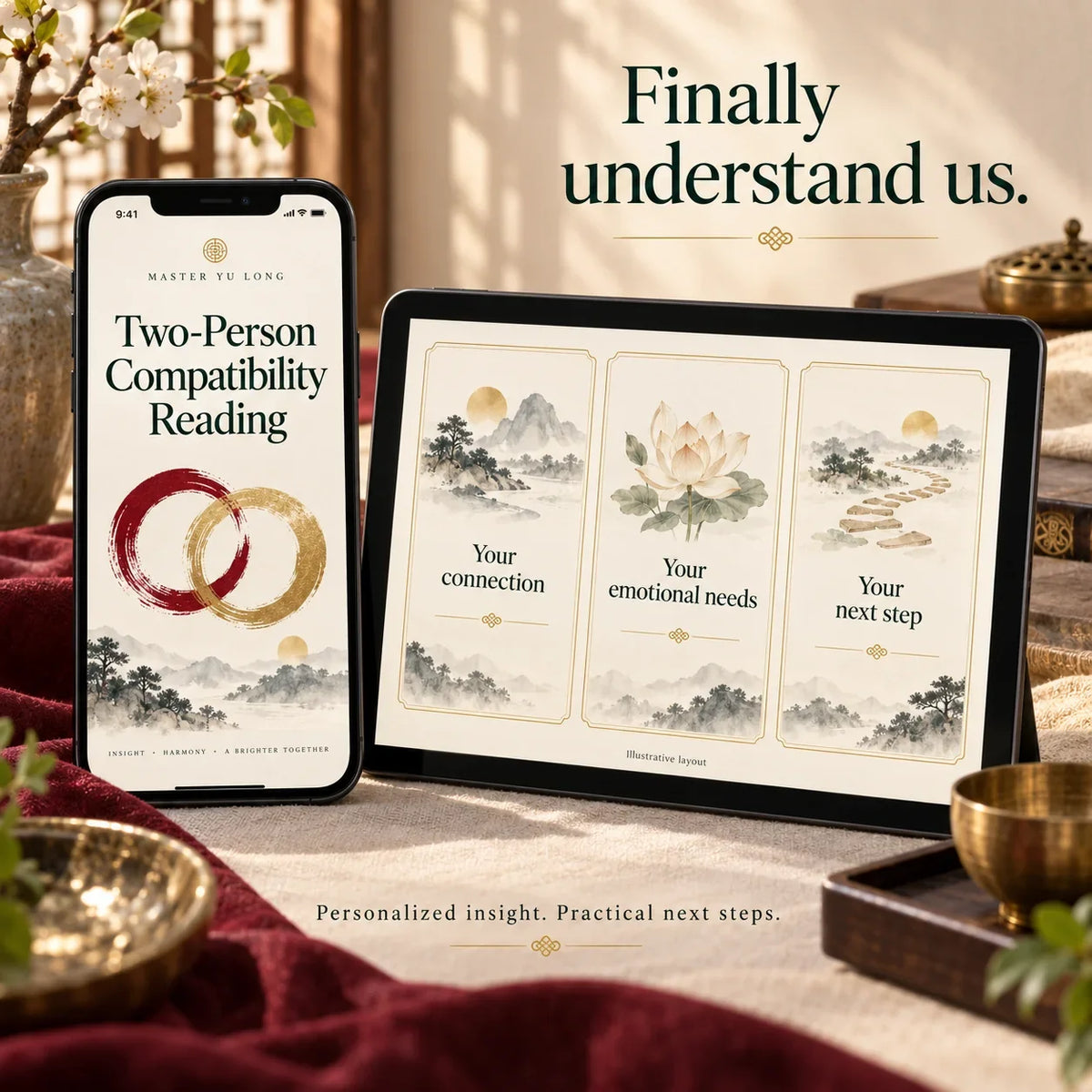 Illustrative reading overview: your connection, emotional needs and next step